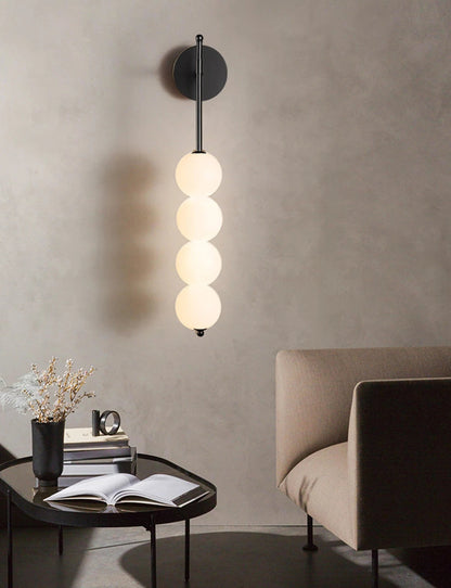 Nordic Wind Gourd Wall Lamp Minimalist LED Milky White Light For Living Room Study Bedroom Bedside Home Decoration Light Fixture VelunaLumin