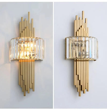 Aura Crystal Prism Sconce | Nordic Luxury Wall Light for Living Room & Hallway VelunaLumin