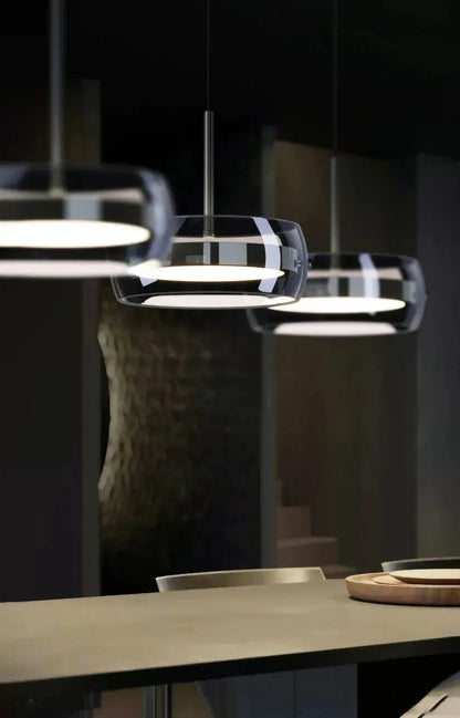 Aetheria modern plated glass pendant light for dining rooms.