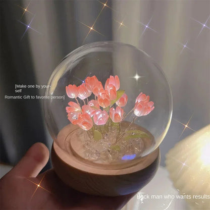 Bloom™ Handmade DIY Tulip Night Light | Eternal Flower Bedside Lamp Gift VelunaLumin