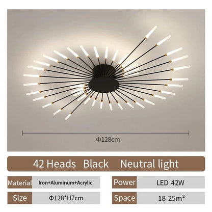 Flabella™ Creative Fan-Shaped LED Ceiling Light | Modern Fixture for Bedroom & Kid's Room VelunaLumin