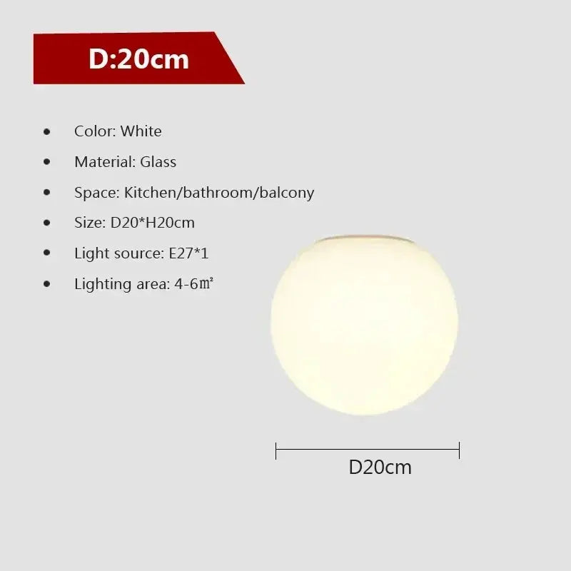 Close-up of the AuraOrb Ceiling Light showing the detail of the frosted glass globe and the premium metal base in a brushed gold finish. VelunaLumin.