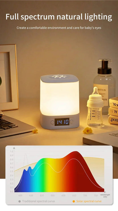 Tempus™ LED Night Light with Time Display | Dimmable USB Bedside Lamp for Nursery VelunaLumin