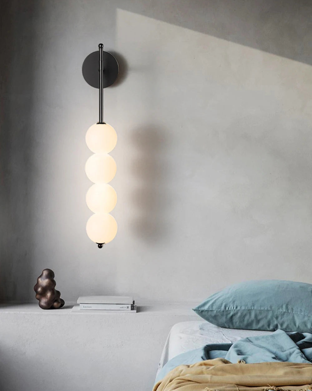 Nordic Wind Gourd Wall Lamp Minimalist LED Milky White Light For Living Room Study Bedroom Bedside Home Decoration Light Fixture VelunaLumin