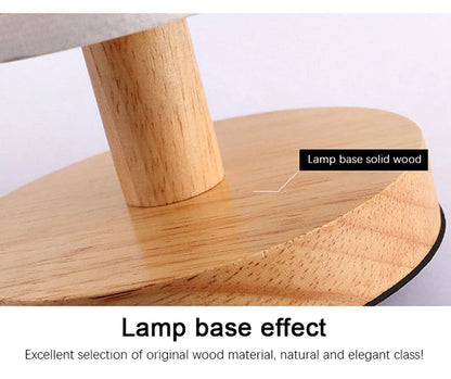 Haiku™ Fabric Table Lamp | Dimmable Asian Zen Bedside Light VelunaLumin