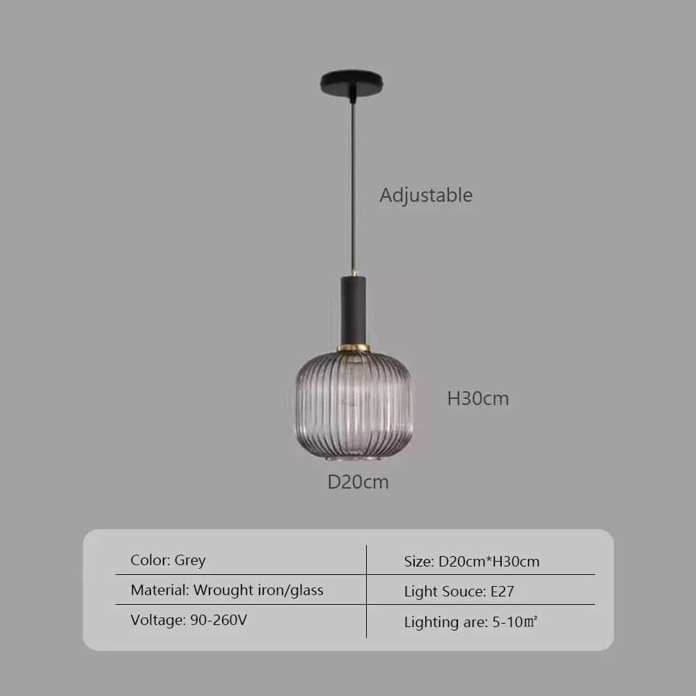 Wabi™ Minimalist Glass Pendant | Japanese Style Hanging Light for Kitchen & Bedside VelunaLumin