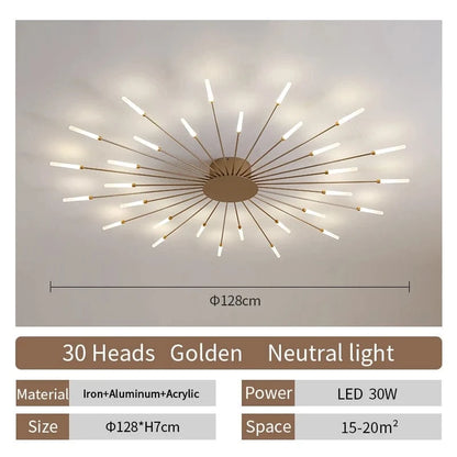 Flabella™ Creative Fan-Shaped LED Ceiling Light | Modern Fixture for Bedroom & Kid's Room VelunaLumin