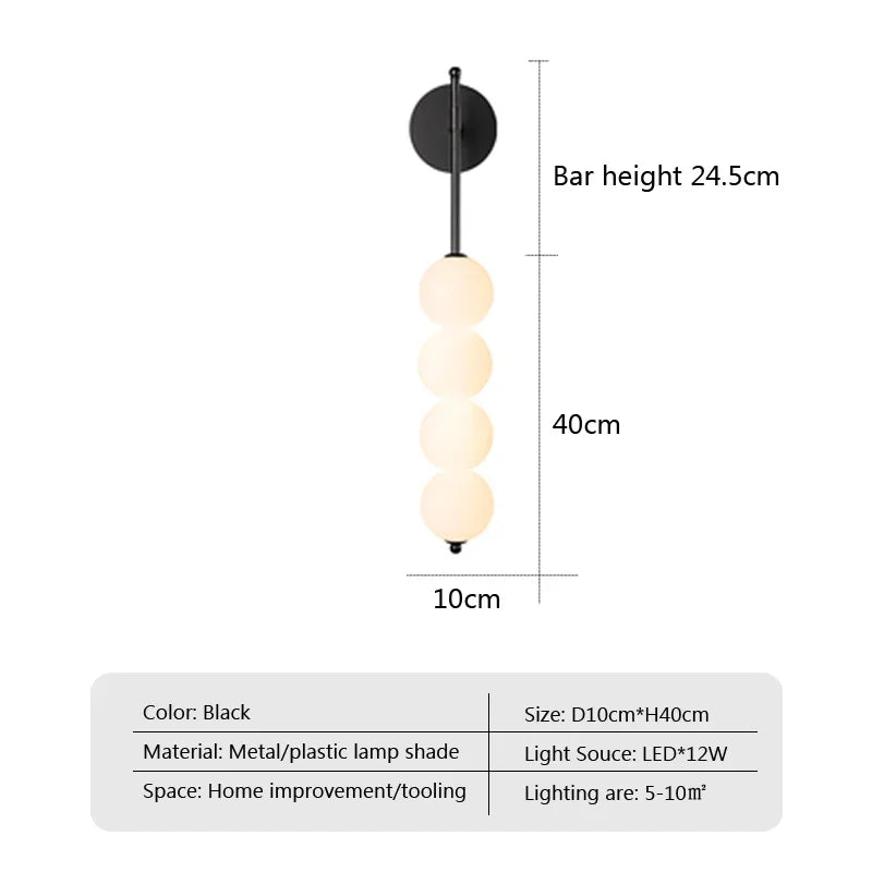 Nordic Wind Gourd Wall Lamp Minimalist LED Milky White Light For Living Room Study Bedroom Bedside Home Decoration Light Fixture VelunaLumin