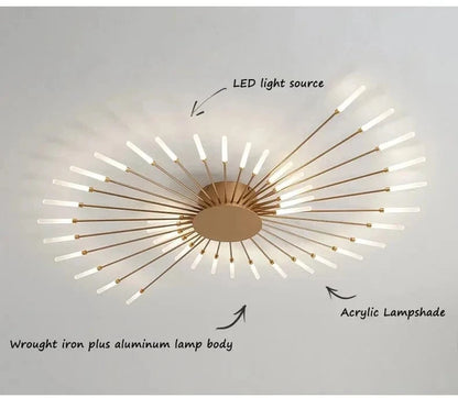 Flabella™ Creative Fan-Shaped LED Ceiling Light | Modern Fixture for Bedroom & Kid's Room VelunaLumin
