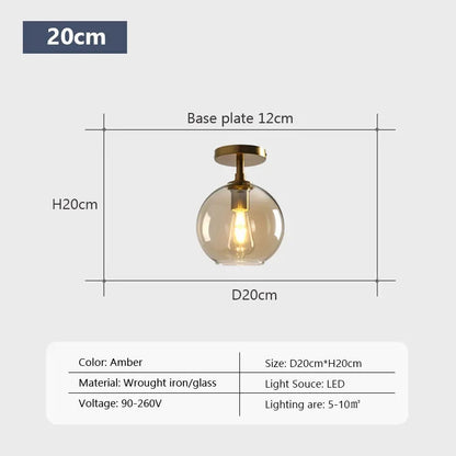 Pebble™ Minimalist LED Ceiling Light | Modern Glass Lamp for Hallway & Balcony VelunaLumin
