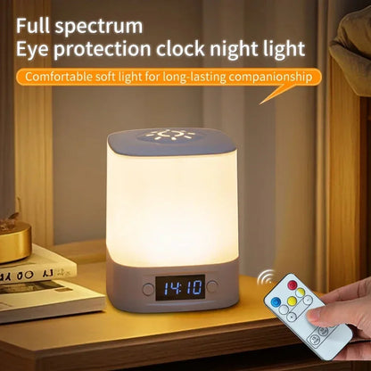 Tempus™ LED Night Light with Time Display | Dimmable USB Bedside Lamp for Nursery VelunaLumin