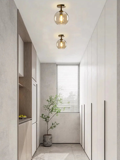 Pebble™ Minimalist LED Ceiling Light | Modern Glass Lamp for Hallway & Balcony VelunaLumin