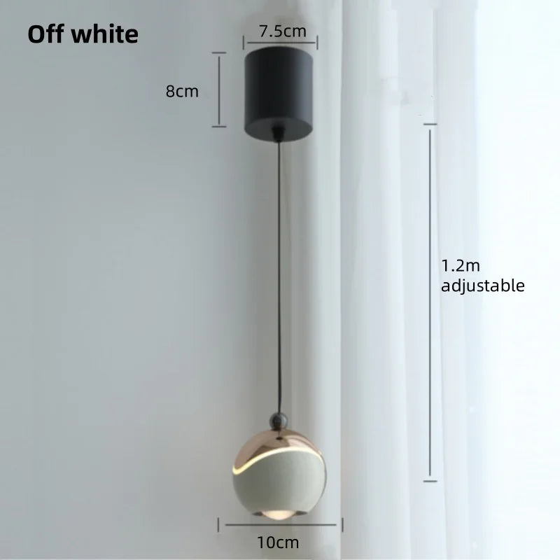 AuraSpire Architectural Pendant Light in a soft Off-White finish, featuring a minimalist aluminum body and optical spotlight lens. VelunaLumin.