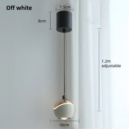 AuraSpire Architectural Pendant Light in a soft Off-White finish, featuring a minimalist aluminum body and optical spotlight lens. VelunaLumin.