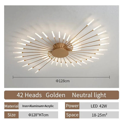 Flabella™ Creative Fan-Shaped LED Ceiling Light | Modern Fixture for Bedroom & Kid's Room VelunaLumin