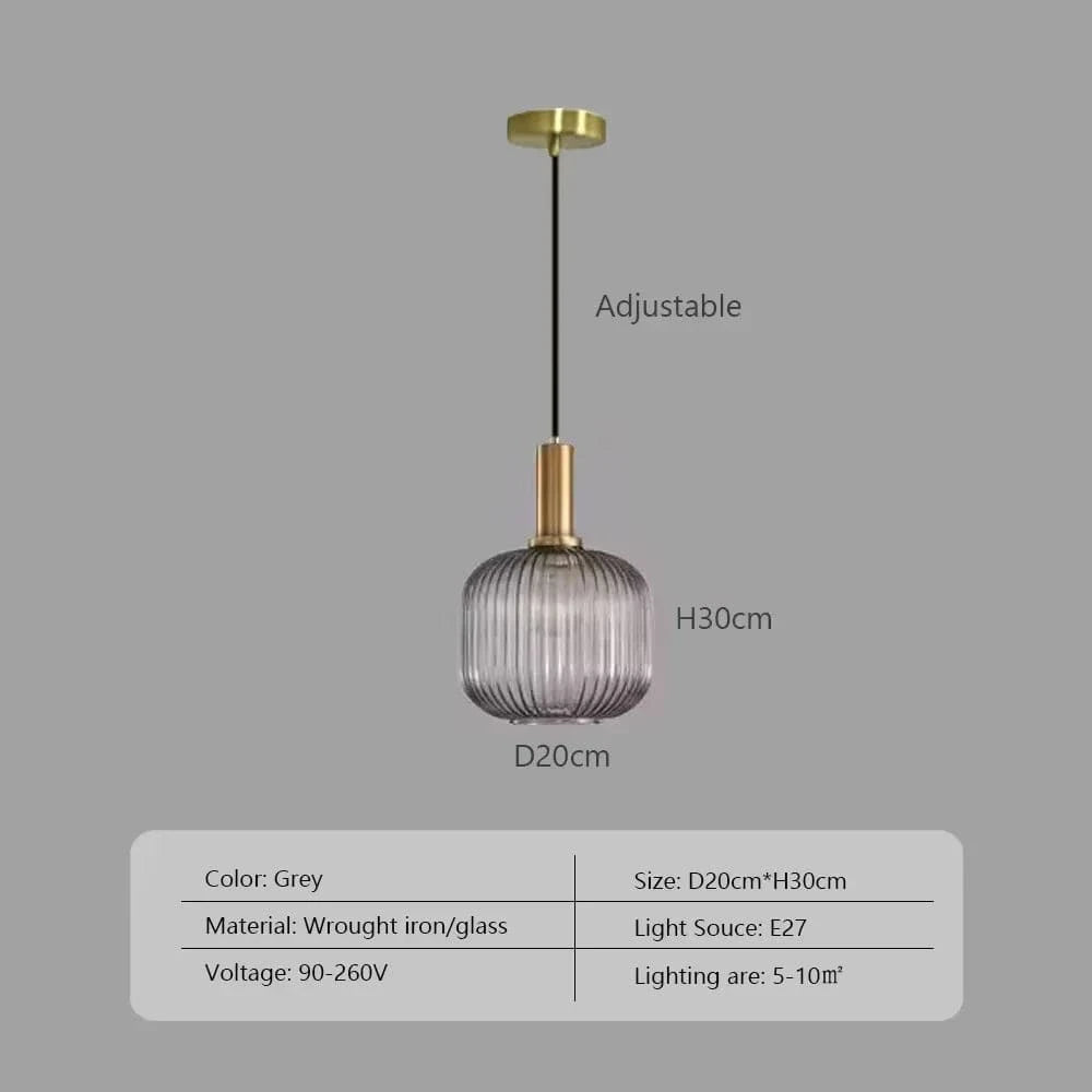 Wabi™ Minimalist Glass Pendant | Japanese Style Hanging Light for Kitchen & Bedside VelunaLumin