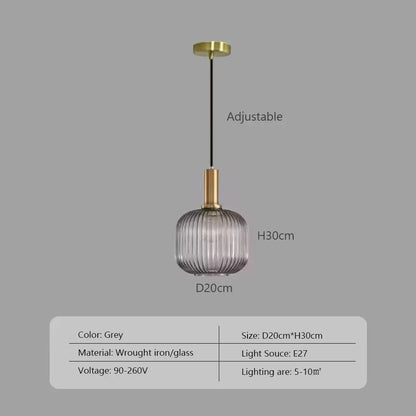 Wabi™ Minimalist Glass Pendant | Japanese Style Hanging Light for Kitchen & Bedside VelunaLumin