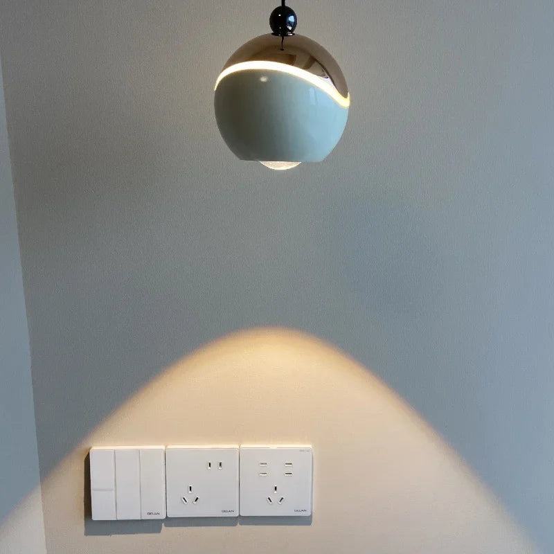 AuraSpire Architectural Pendant Light in a soft Off-White finish, featuring a minimalist aluminum body and optical spotlight lens. VelunaLumin