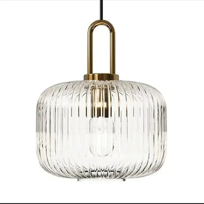 Wabi minimalist Japanese style glass pendant for kitchen.