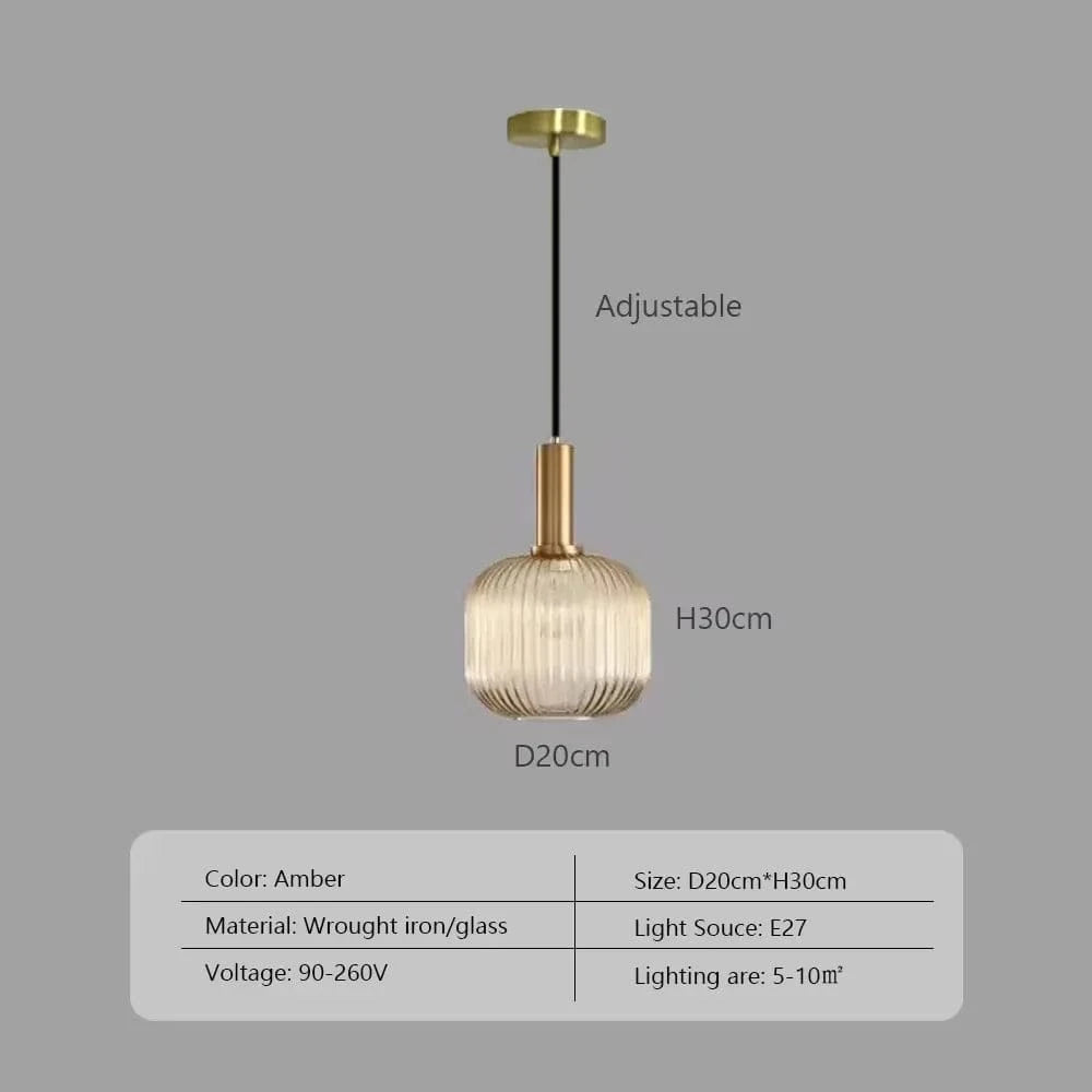 Wabi™ Minimalist Glass Pendant | Japanese Style Hanging Light for Kitchen & Bedside VelunaLumin