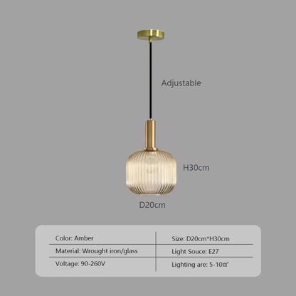 Wabi™ Minimalist Glass Pendant | Japanese Style Hanging Light for Kitchen & Bedside VelunaLumin