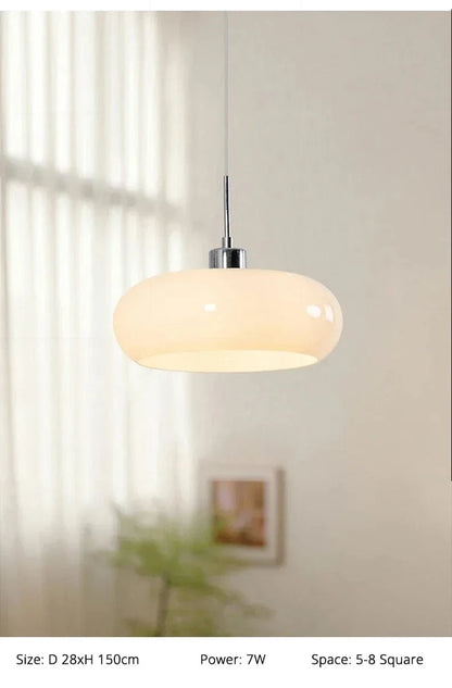 Plissé™ French Style Glass Pendant | Retro Hanging Lamp for Living Room & Restaurant VelunaLumin
