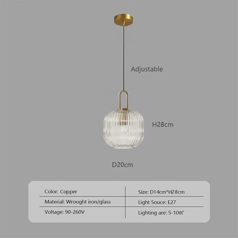 Wabi™ Minimalist Glass Pendant | Japanese Style Hanging Light for Kitchen & Bedside VelunaLumin