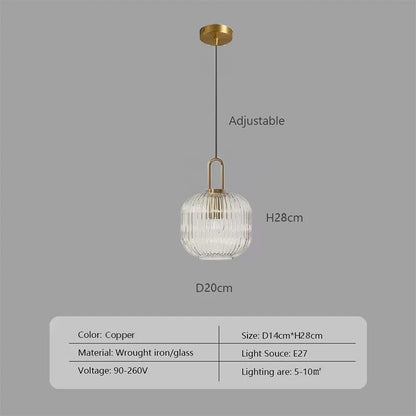 Wabi™ Minimalist Glass Pendant | Japanese Style Hanging Light for Kitchen & Bedside VelunaLumin