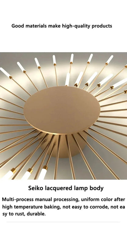 Flabella™ Creative Fan-Shaped LED Ceiling Light | Modern Fixture for Bedroom & Kid's Room VelunaLumin