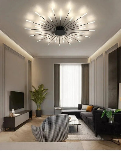 Flabella™ Creative Fan-Shaped LED Ceiling Light | Modern Fixture for Bedroom & Kid's Room VelunaLumin