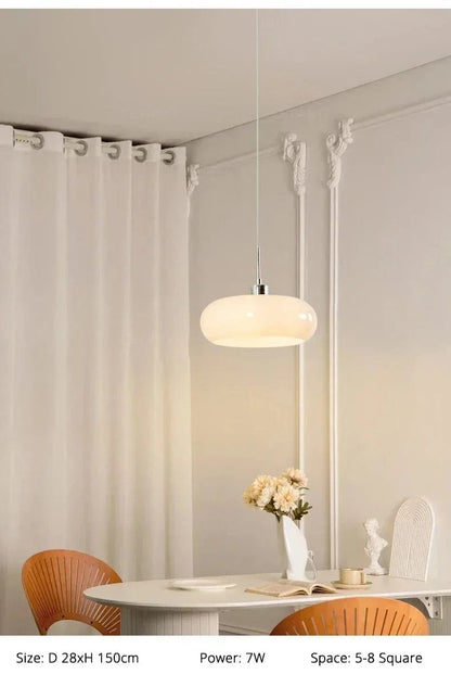 Plissé™ French Style Glass Pendant | Retro Hanging Lamp for Living Room & Restaurant VelunaLumin