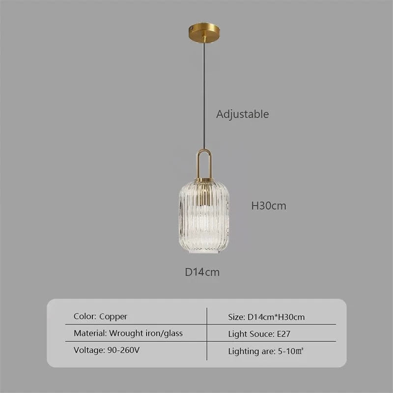 Wabi™ Minimalist Glass Pendant | Japanese Style Hanging Light for Kitchen & Bedside VelunaLumin