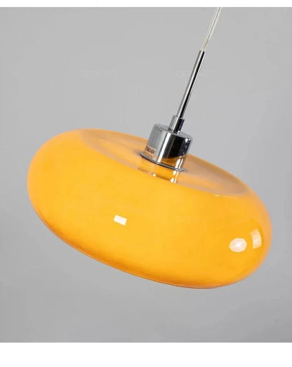 Plissé™ French Style Glass Pendant | Retro Hanging Lamp for Living Room & Restaurant VelunaLumin
