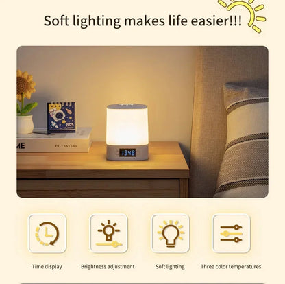 Tempus™ LED Night Light with Time Display | Dimmable USB Bedside Lamp for Nursery VelunaLumin