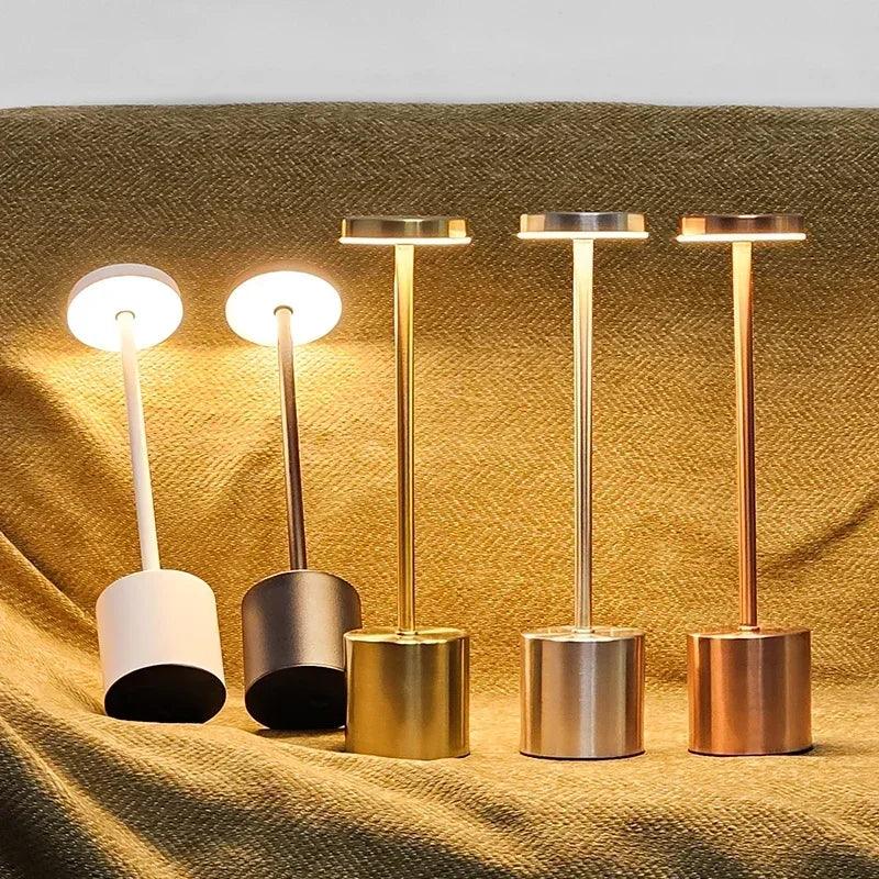 Atelier™ Rechargeable Metal Table Lamp | 3-Colour Touch Light for Bar & Outdoor VelunaLumin
