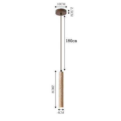Detail of TerraGlow Natural Stone Pendant Light showing G9 LED bulb (included), adjustable 180cm cord, and quality mounting hardware for secure installation. VelunaLumin.