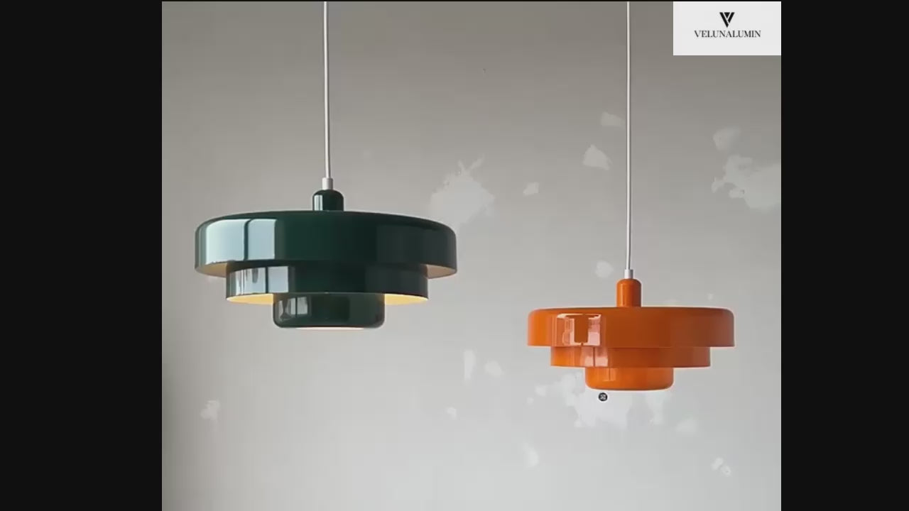 Fluxia organic-shaped amber glass pendant light.